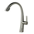 thumbnail image 1 of ariel n eyt07-bn-n european style arc design solid brass dual function pull out kitchen faucet brushed nickel finish, stainless, 1 of 1