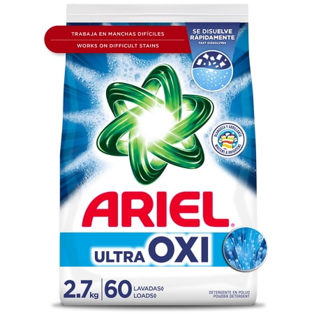 Ariel Laundry Detergent Powder, Oxi, Original Scent, 2.7 kg, 60 Loads
