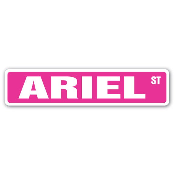 ARIEL Street Sign Childrens Name Room Sign | Indoor/Outdoor | 24" Wide