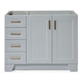 thumbnail image 1 of Ariel Taylor 42 In. Right Offset Single Sink Base Cabinet In Grey, 1 of 9