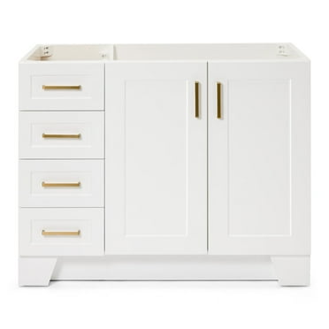 Ariel Q042s-R-Bc Taylor 42" Free Standing Hardwood Single Vanity Cabinet Only - White