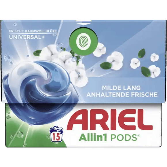 ARIEL laundry pods FRESH COTTON BLOSSOM 1 box/ 15 loads