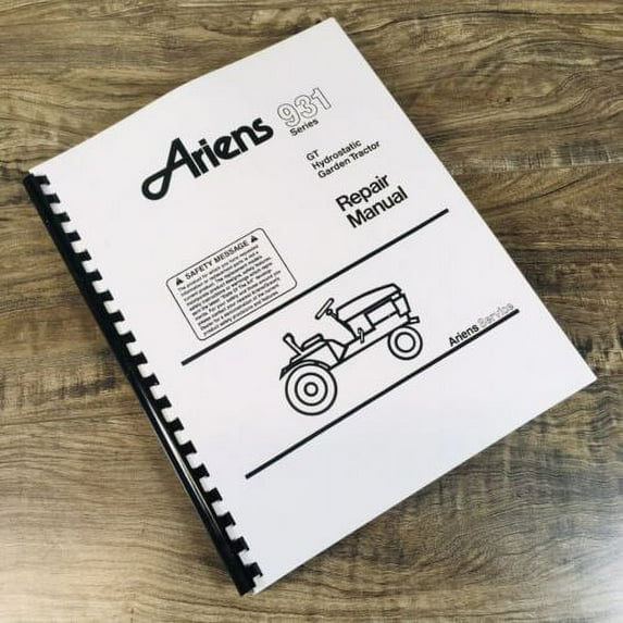 ARIENS 931011 931012 931013 GARDEN GEAR TRACTOR SERVICE MANUAL REPAIR SHOP