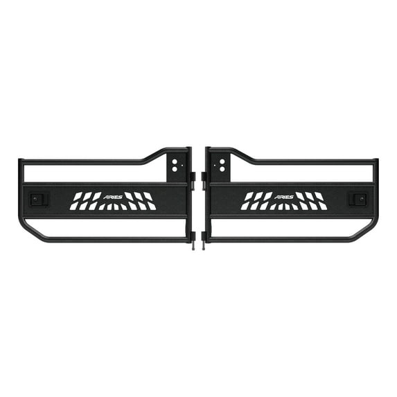 ARIES 1500200 Black Aluminum Front Jeep Wrangler JL, Gladiator Tube Half Doors