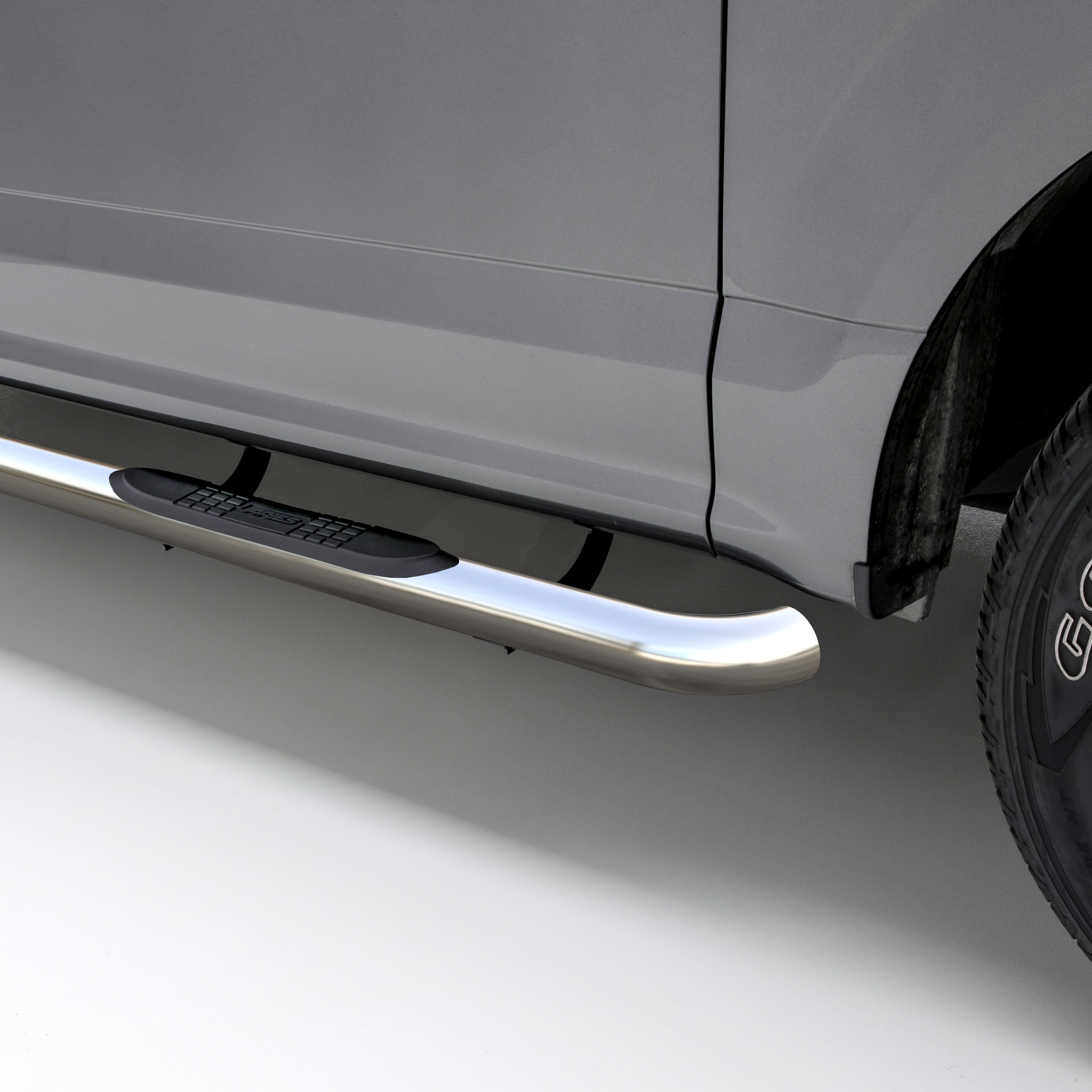 ARIES 204053-2 3-Inch Round Polished Stainless Steel Nerf Bars for GMC Sierra 2021