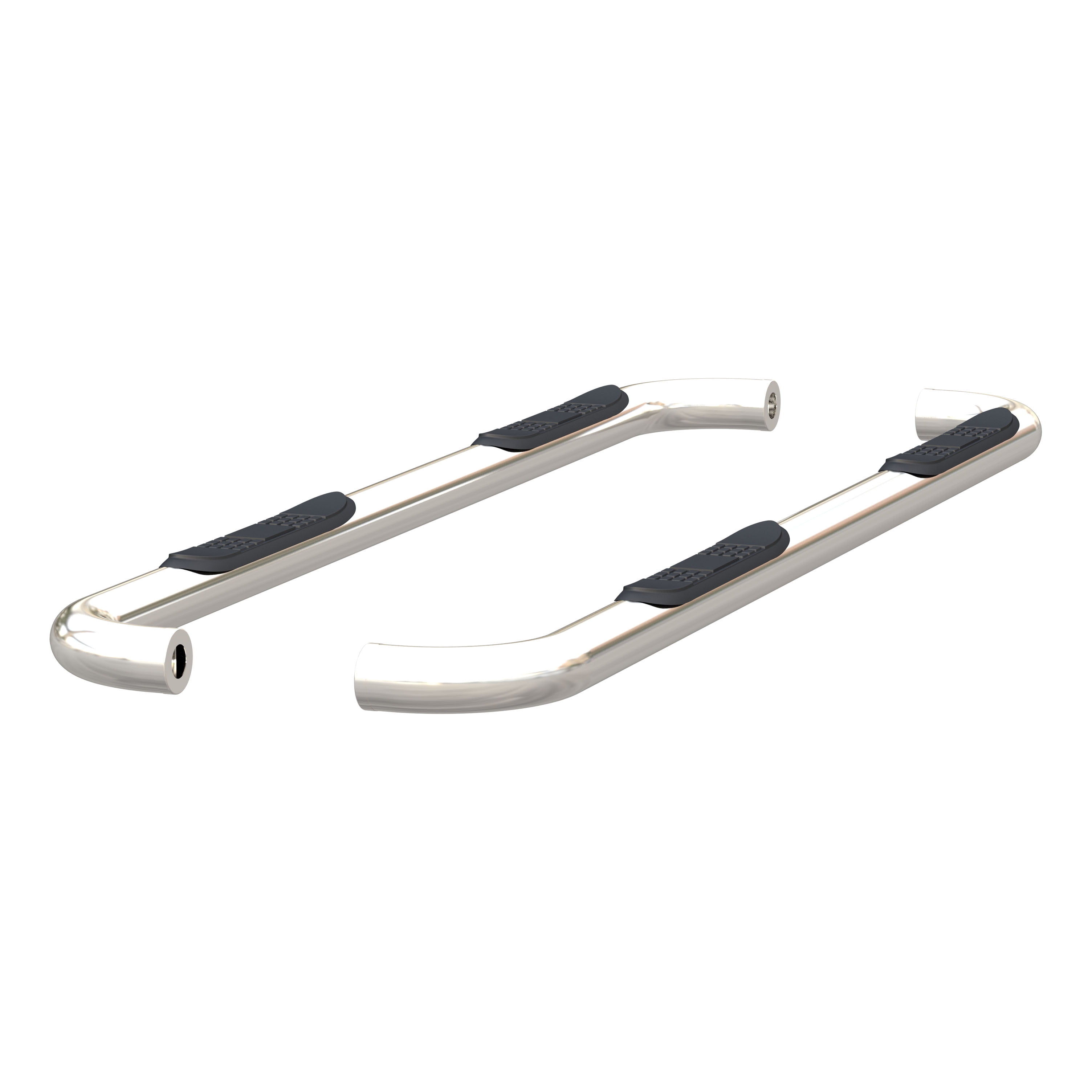ARIES 205045-2 3-Inch Round Polished Stainless Steel No-Drill Nerf Bars for 2019-2023 RAM 1500