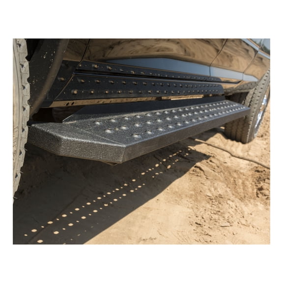ARIES 2055528 RidgeStep Black Steel 6-1/2 x 85-Inch Truck Running Boards, Select Toyota Tundra Fits select: 2007 ,2012-2013 TOYOTA TUNDRA CREWMAX SR5