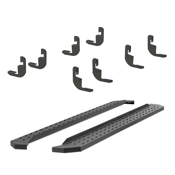 ARIES 2055541 RidgeStep Black Steel 6-1/2 x 91-Inch Truck Running Boards, Select Chevrolet Silverado, GMC Sierra 1500, 2500, 3500 HD Crew Cab Fits select: 2022 CHEVROLET SILVERADO LTD
