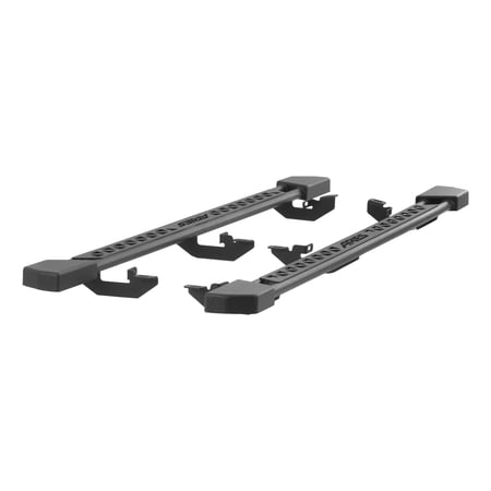 ARIES 2074101 Black Steel Rocker Step Guard Running Boards, Select Jeep Wrangler JK Unlimited