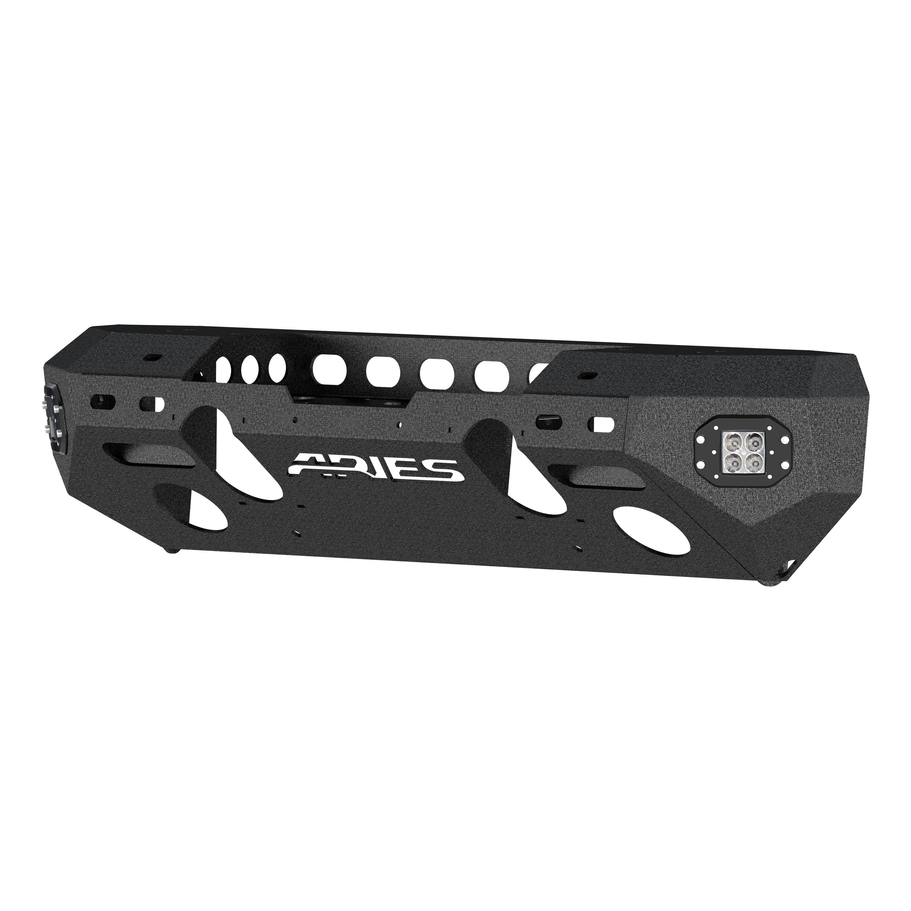 ARIES 2082071 TrailChaser Black Steel Front Bumper with LED Lights and Winch Mount, Select Jeep Wrangler JL, Gladiator Fits select: 2019 JEEP WRANGLER UNLIMITED, 2021 JEEP WRANGLER UNLIMITED SPORT