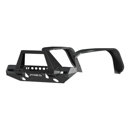 ARIES 2082097 TrailChaser Black Aluminum Front Bumper and Fender Flares, Select Jeep Wrangler JL Fits select: 2018-2019,2021 JEEP WRANGLER UNLIMITED