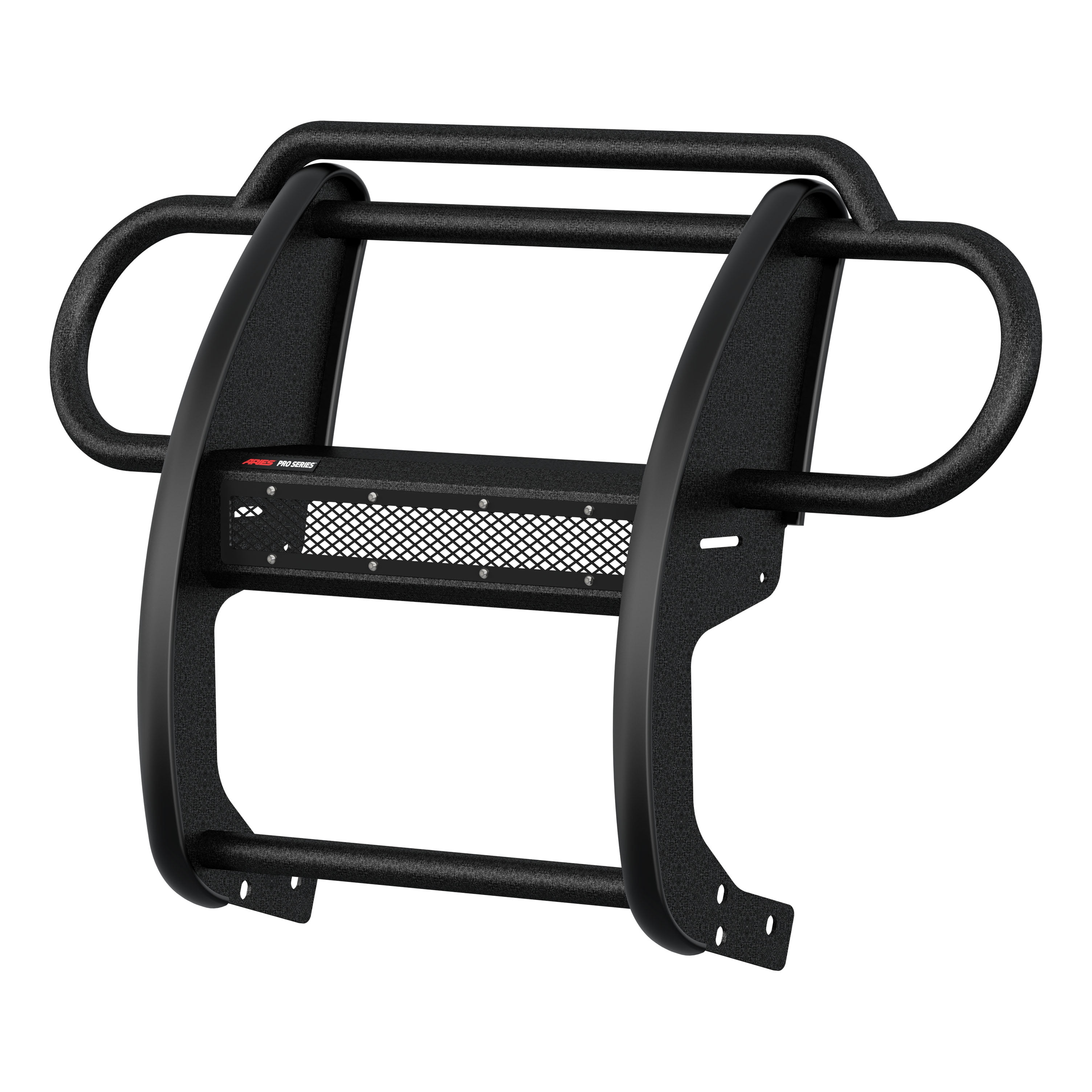 ARIES 2170032 Pro Series Black Steel Grille Guard with Light Bar