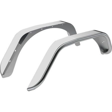 ARIES 2500202 Paintable Raw Aluminum Rear Jeep Wrangler JK Fender Flares Fits select: 2008,2015-2018 JEEP WRANGLER UNLIMITED