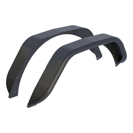 ARIES 2500203 Black Aluminum Rear Jeep Wrangler JL Fender Flares Fits select: 2018-2019,2021 JEEP WRANGLER UNLIMITED