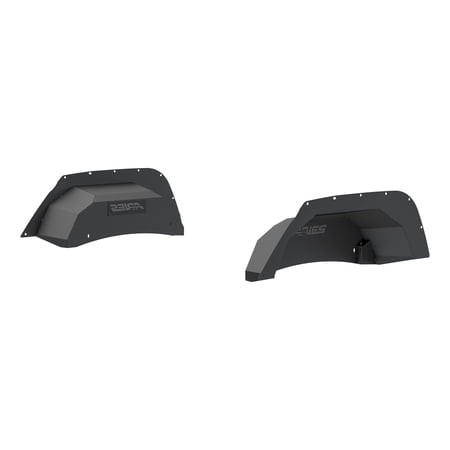 ARIES 2500350 Black Aluminum Rear Jeep Wrangler JK Inner Fender Liner Wheel Well Guard Covers Fits select: 2008,2015-2018 JEEP WRANGLER UNLIMITED