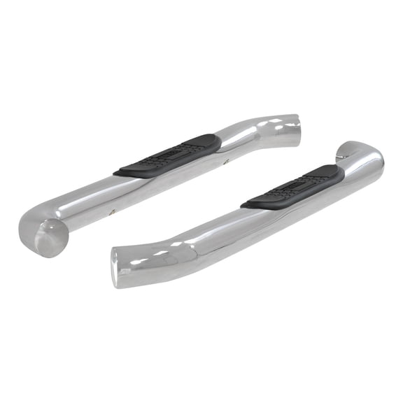 ARIES 3 Inch Round Side Bars Fits select: 2015-2018 CHEVROLET SILVERADO K1500 LT, 2014 CHEVROLET SILVERADO K1500