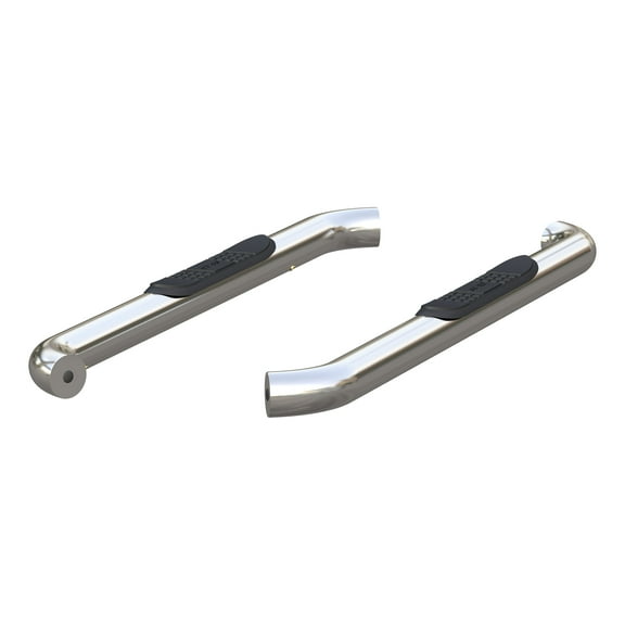 ARIES 3" Round Polished Stainless Side Bars, Select Ford F-150, F-250, F-350 Step Nerf Bar Kit