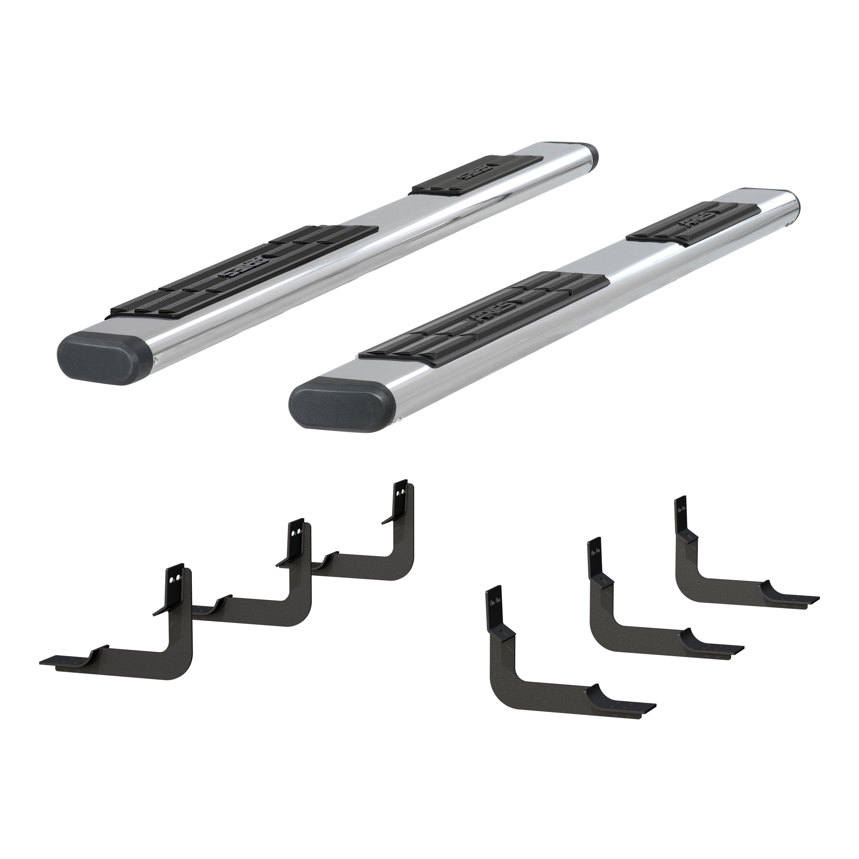 ARIES 4444041 6 x 85-Inch Oval Polished Stainless Steel Nerf Bars, Select Nissan Titan, XD, Armada