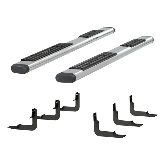 ARIES 4444041 6 x 85-Inch Oval Polished Stainless Steel Nerf Bars, Select Nissan Titan, XD, Armada