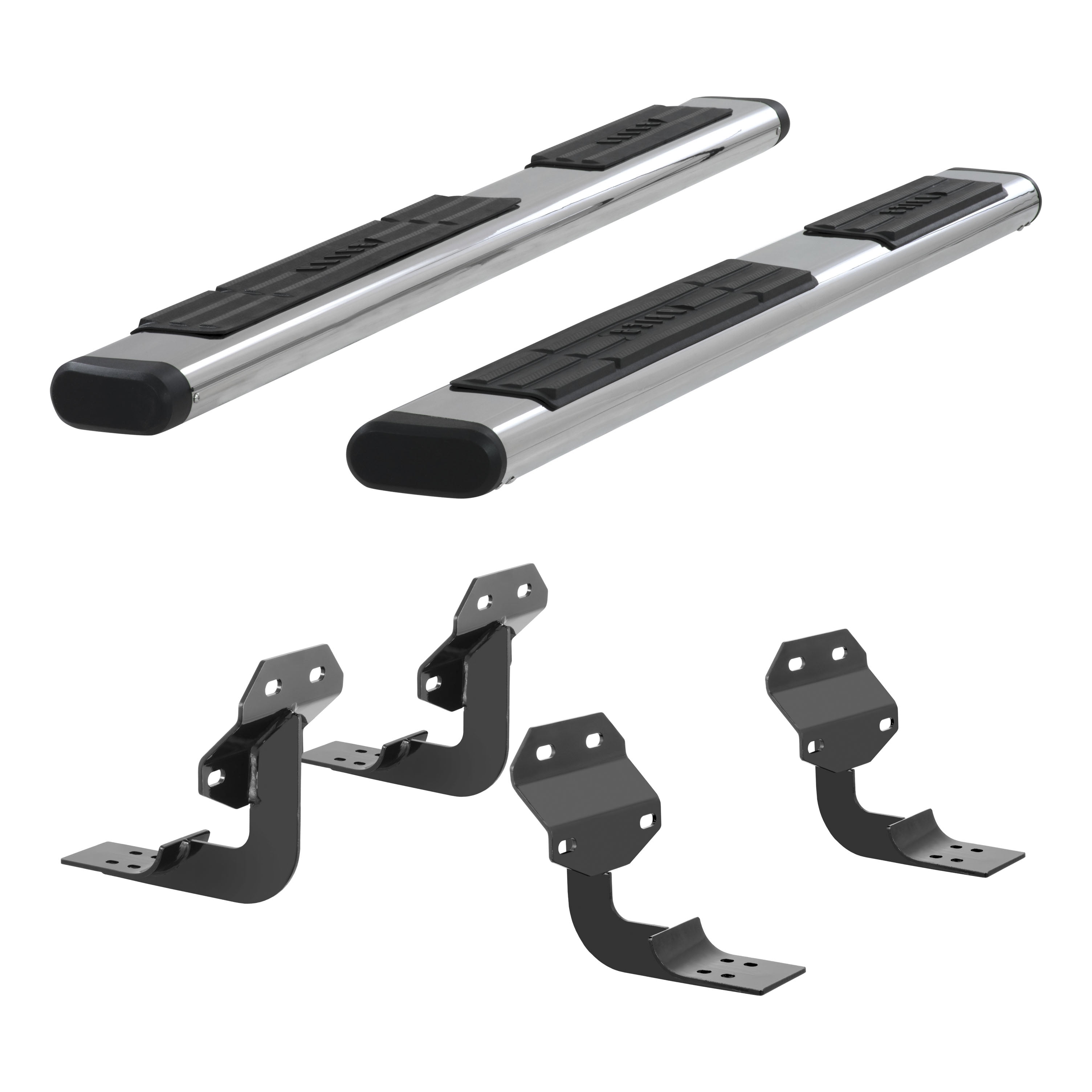 ARIES 4444042 6 x 75-Inch Oval Polished Stainless Steel Nerf Bars, Select Ford F-150, F-250, F-350, F-450, F-550 Super Duty Fits select: 2015-2023 FORD F150, 2017-2022 FORD F250