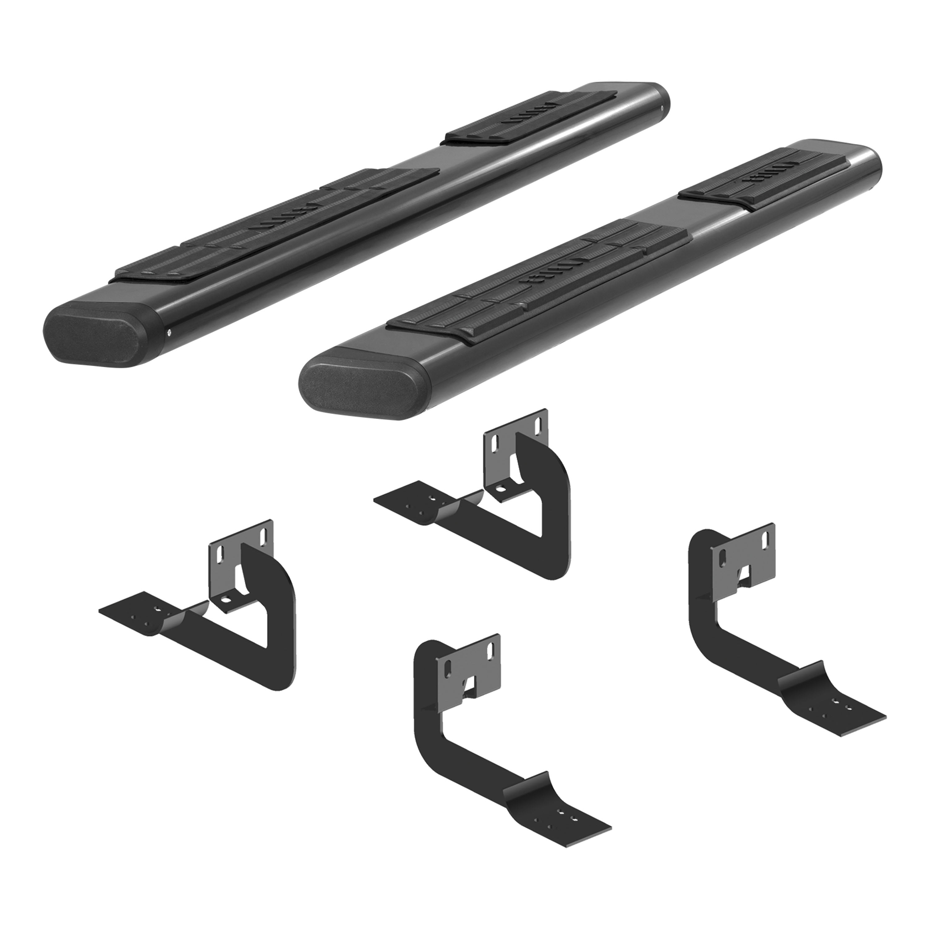 ARIES 4445018 6 x 75Inch Oval Black Aluminum Nerf Bars, Select Ford F