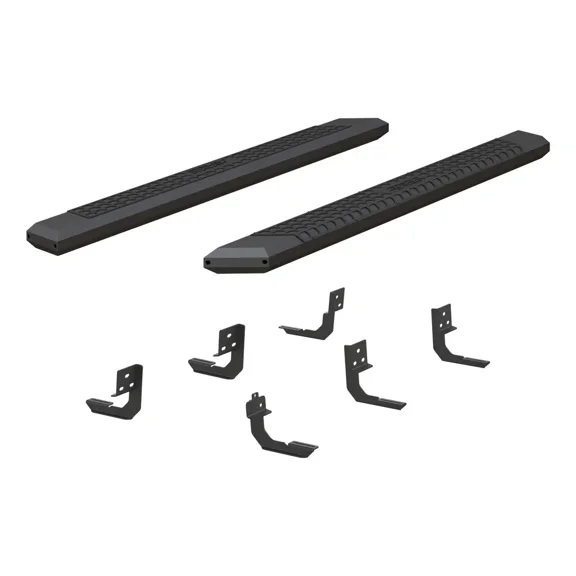 ARIES AdvantEDGE 5-1/2" x 75" Black Aluminum Side Bars, Select Dodge, Ram 1500 Step Nerf Bar Kit