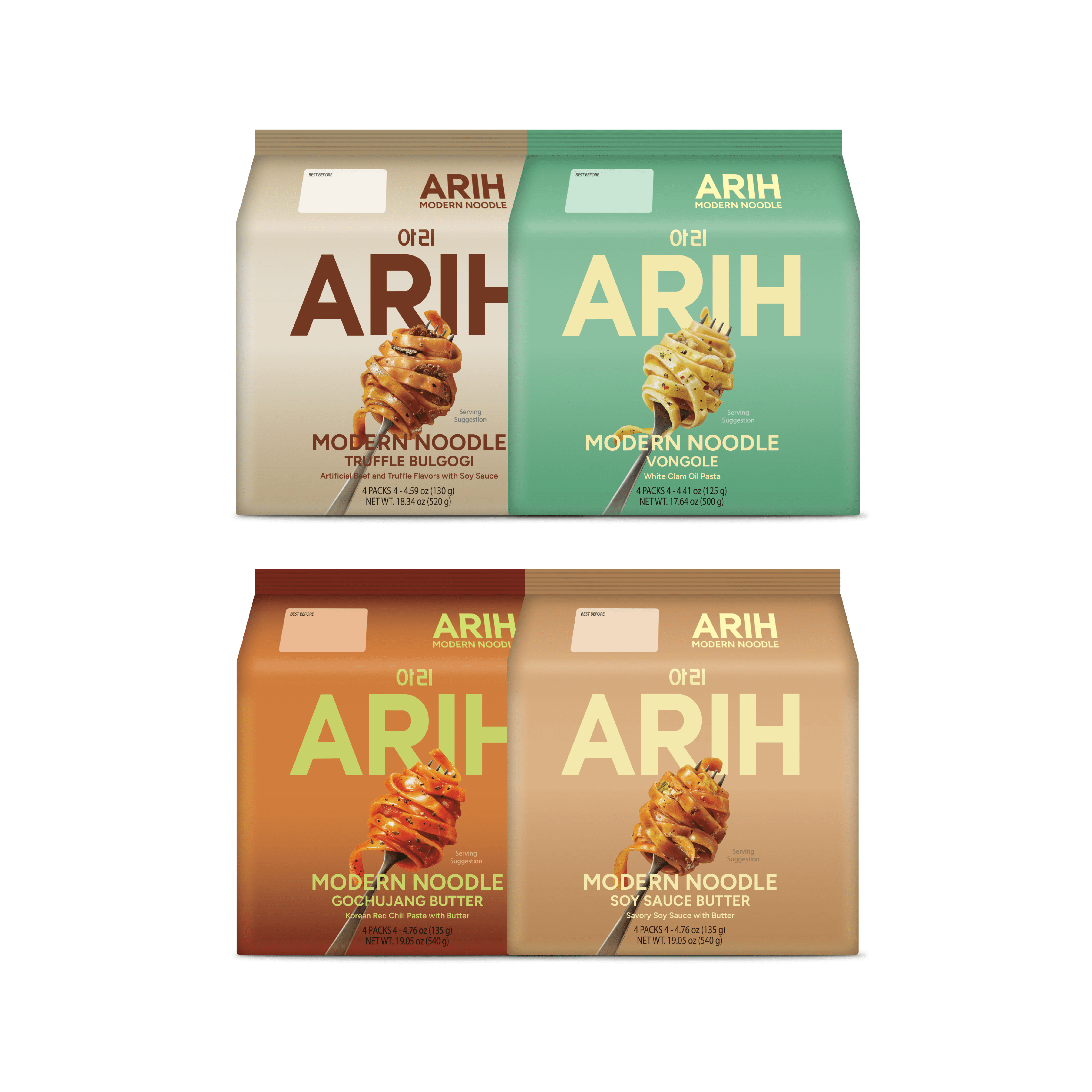 ARIH BTS' Choice Modern Noodle Bundle, Multiple Flavors