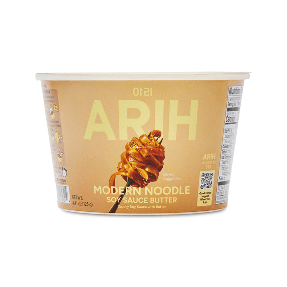 ARIH Modern Noodles, Western-Korean Fusion Soup-Less Noodles, Soy Sauce Butter, Bowl