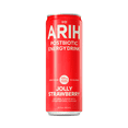 thumbnail image 1 of ARIH Postbiotic Energy Drink, Zero Sugar, 100mg Natural Caffeine, Jolly Strawberry, 12 fl oz, 1 of 6