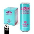 thumbnail image 1 of ARIH Postbiotic Energy Drink, Zero Sugar, 100mg Natural Caffeine, Tropical Wave, 12 fl oz, 4 Pack, 1 of 5