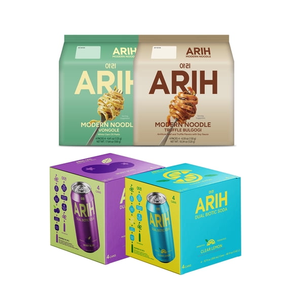 ARIH Spice-Free Bundle, Western-Korean Fusion Soupless Noodles and Dual Biotic Soda