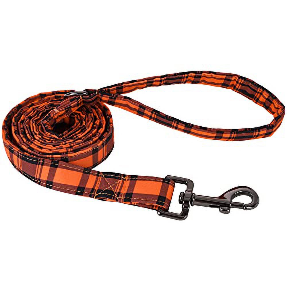 ARING PET Dog Leash, Halloween Orange Grid Dog Leashes Matching Dog