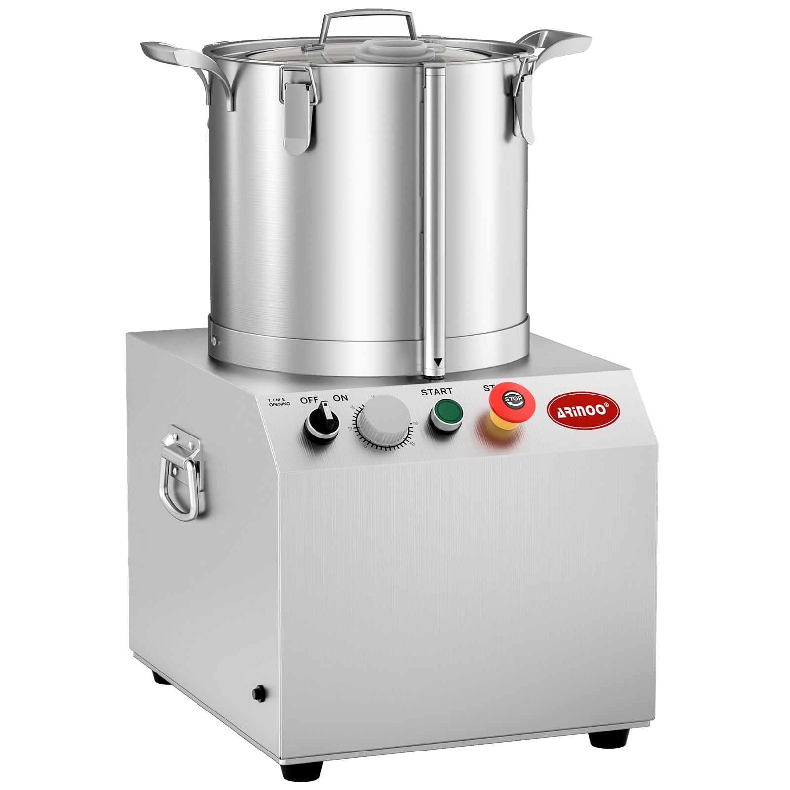 ARINOO 15.9QT Commercial Electric Food Processor, 1.9HP Large Stainless Steel Food Chopper & Vegetable Cutter – Heavy Duty for Meat, Vegetables, Nuts, Grains, Ideal for Restaurants, Farms, Kitchen