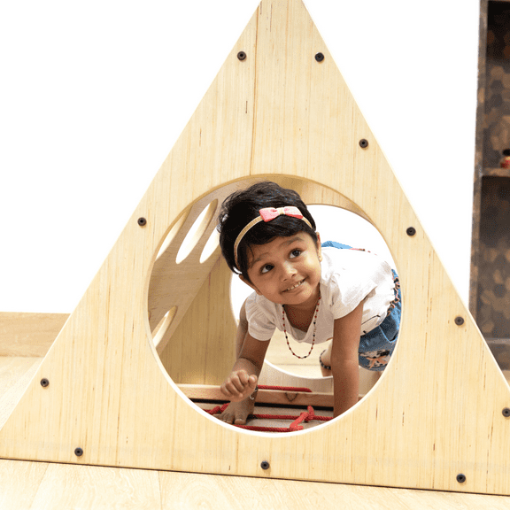 ARIRO Toys - Pickler Triangle - Toddler Outdoor Play Equipment - Crafted from Plywood - Baby Gym Essentials & Outdoor Games for Kids 3-6 - A Catalyst for Motor Skills, Independence in Young Children