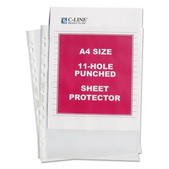 ARISE- C-Line Standard Weight Poly Sheet Protector Clear 2" 11 3/4 X 8 1/4 50/Bx 08037