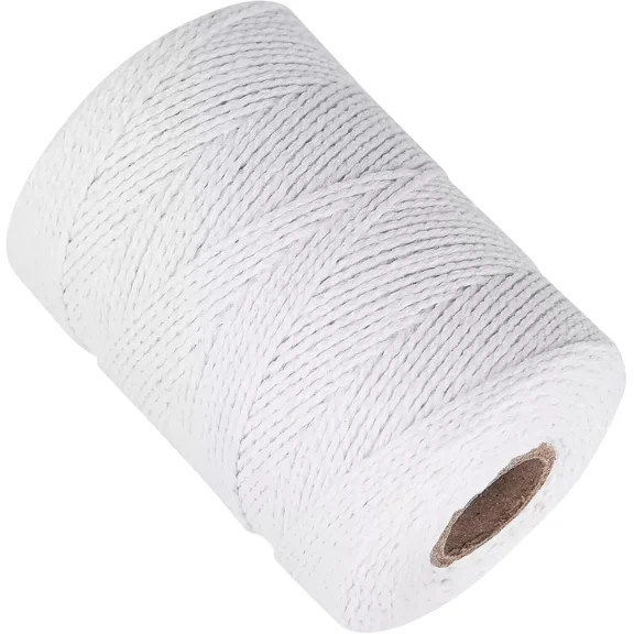 ARISE- White Cotton Butchers Twine 656 Feet 2Mm Thick String, Kitchen Cooking
