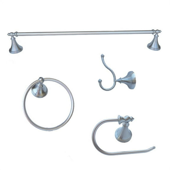 ARISTA Annchester Collection 4-Piece Bathroom Accessory Set in Brushed Nickel