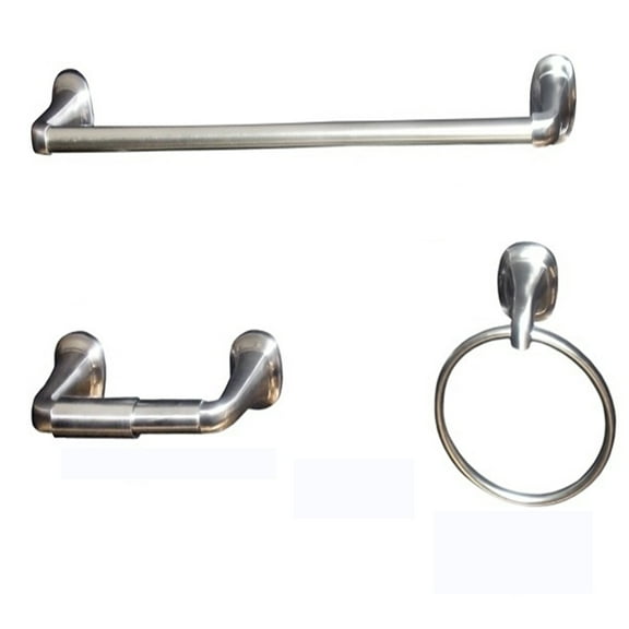 ARISTA Belding Collection 3-Piece Bathroom Accessory Set in Satin Nickel