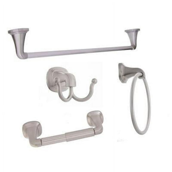 ARISTA Belding Collection 4-Piece Bathroom Accessory Set in Satin Nickel