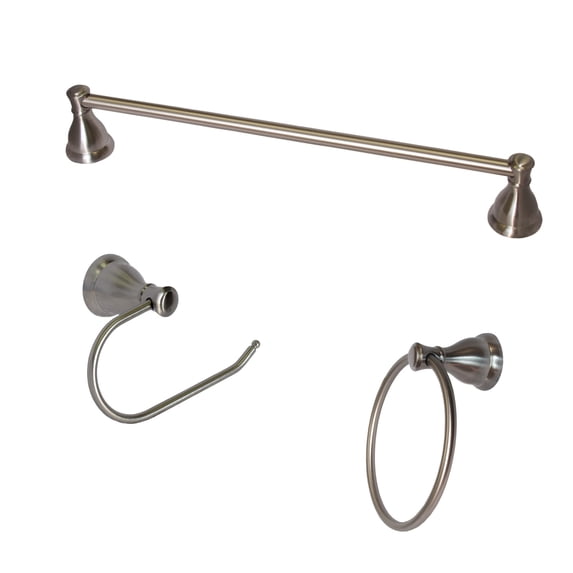 ARISTA Castilla Collection 3 piece bathroom accessory set in Satin Nickel