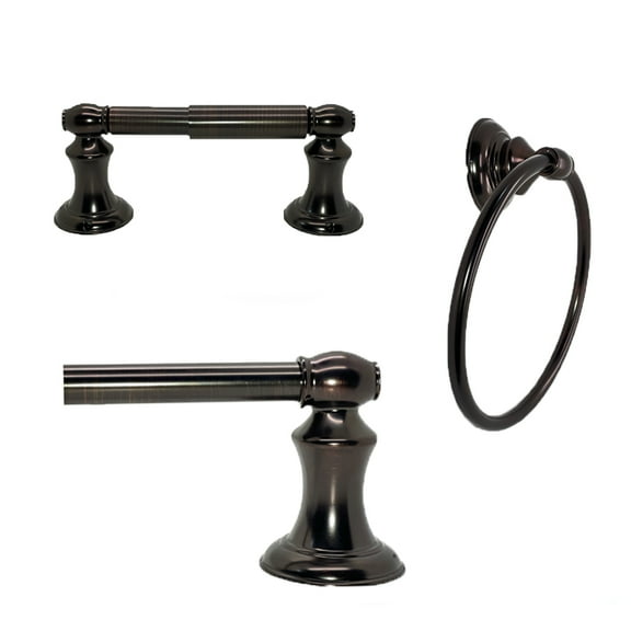 ARISTA Highlander Collection 3-Piece Bathroom Hardware Set in Oil-Rubbed Bronze