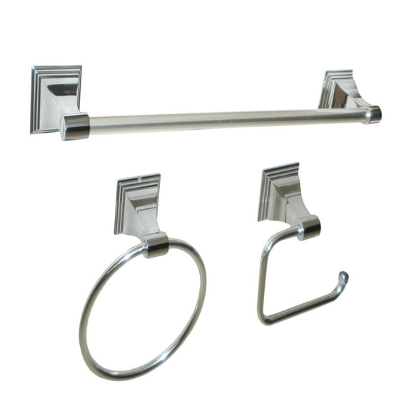 ARISTA Leonard Collection 3-Piece Bathroom Accessory Set in Chrome