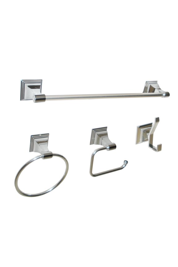 ARISTA Leonard Collection 4-Piece Bathroom Accessory Set in Chrome