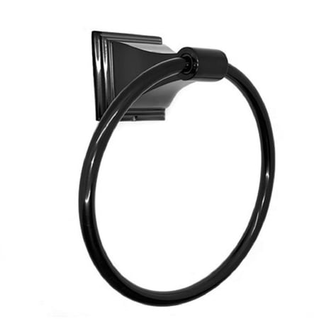 ARISTA Leonard Collection Wall Mounted Towel Ring in Matte Black
