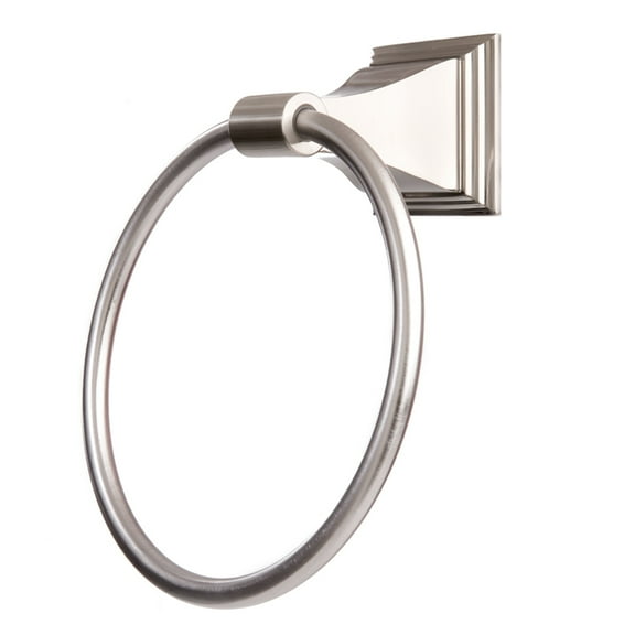 ARISTA Leonard Collection Wall Mounted Towel Ring in Satin Nickel Finish