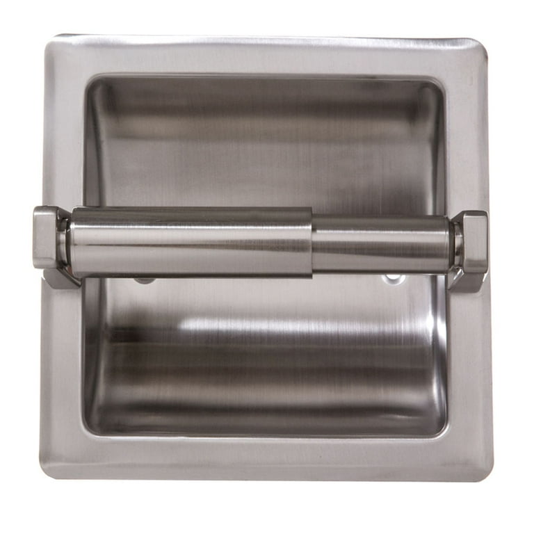 ARISTA Satin Nickel Recessed Spring-Loaded Toilet Paper Holder ARISTA Satin Nickel Recessed Spring-Loaded Toilet Paper Holder