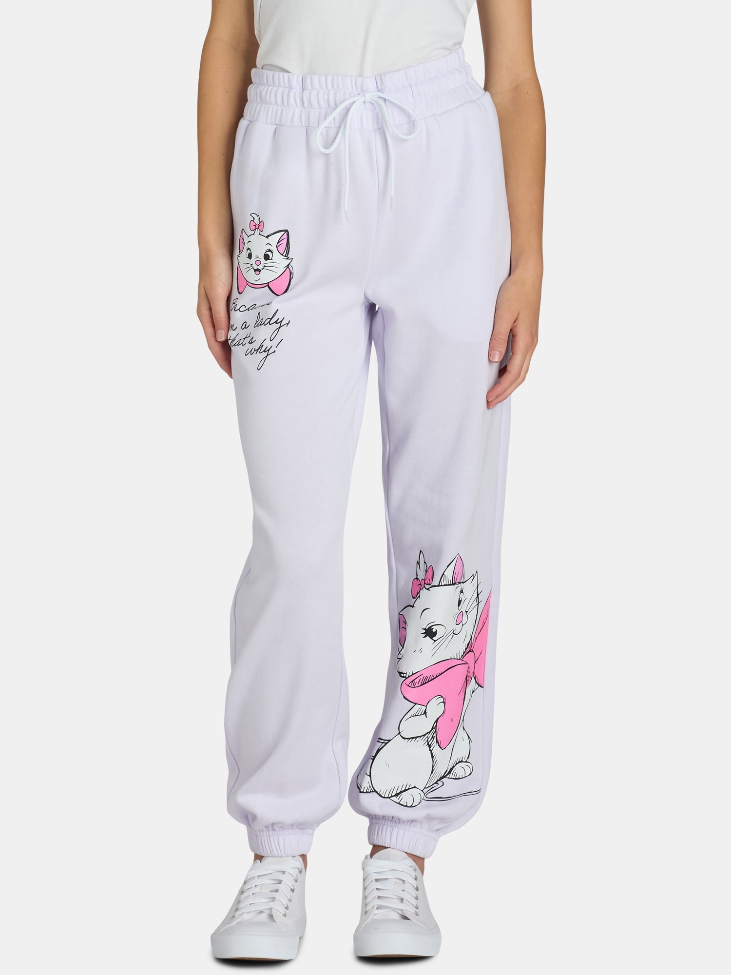 ★WAIKEI★FRILL ARISTOCATS SWEATPANTS LICENSE Disney Aristocats Women's Cozy Graphic Marie