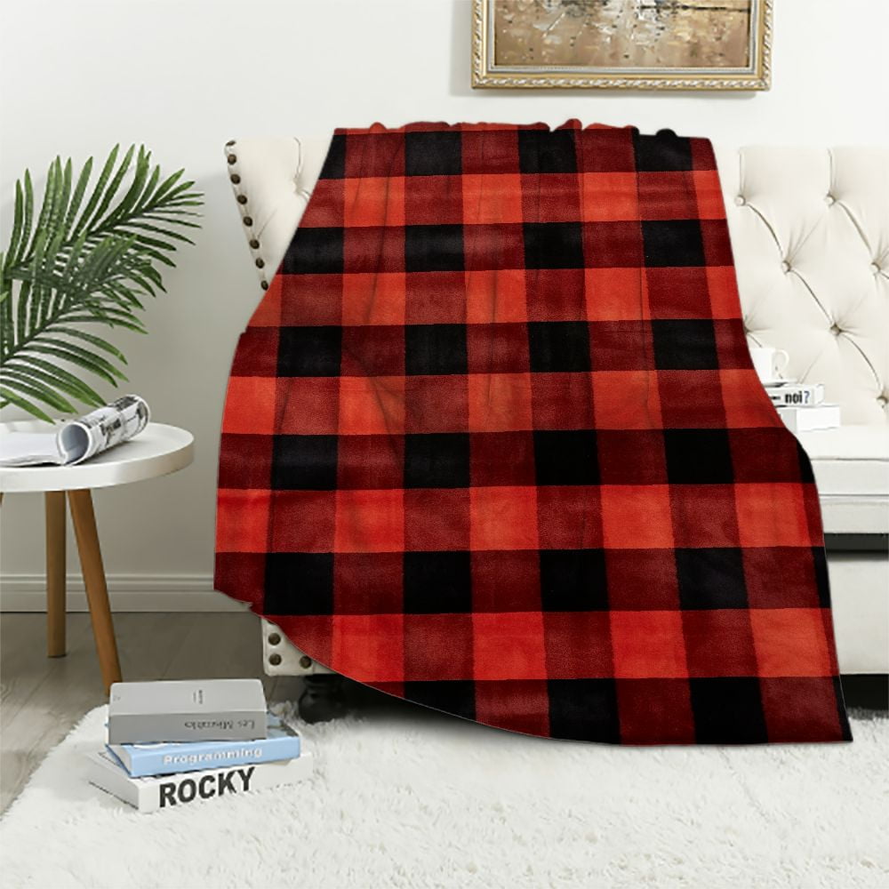 Deer Print Flannel Throw Blanket 60x48 - Super Soft Microplush, Lightweight & Cozy For Couch Or Bed - View #5