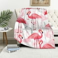 thumbnail image 1 of ARISTURING 7 Pcs Flamingo Gifts for Women Girl Include Flannel Blanket Flamingo Stainless Steel Tumbler with Straw and Brush Makeup Bag Socks and Gift Box for Flamingo Lovers Christmas Birthday Gift, 1 of 6