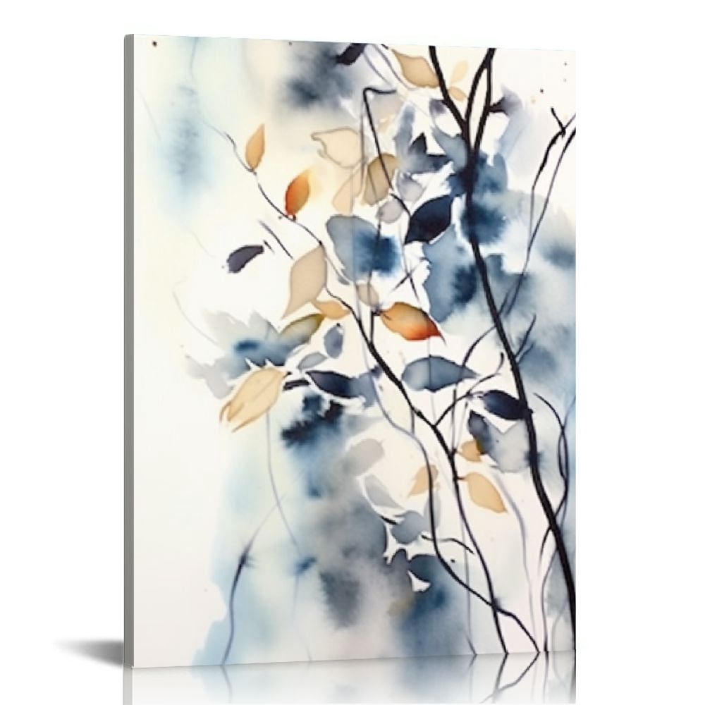 ARISTURING Abstract Botanical Canvas Wall Art Watercolor Botanical ...